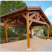Abri Deux Pentes Faitage Dcal, Bois DOUGLAS
