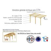 Abri Toit Plat Adossé, Bois DOUGLAS Français