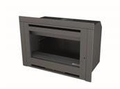 Insert de cheminée à porte vitrée finition anthracite 8 Kw