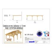 Abri carport Toit Plat Adossé, Bois DOUGLAS Français