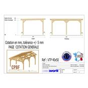 Abri, carport Toit Plat, Bois DOUGLAS Français