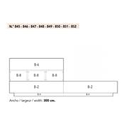 Ramis BLOCK, composition de 8 modules, largeur 300 cm