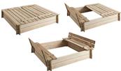 Bac à sable avec bancs rabatables, 386, BURGER