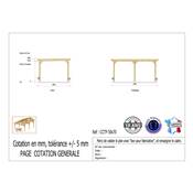 Abri Toit Plat Bois Douglas France Carport Auvent Camping-car 500x700cm H 320cm