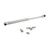 Piston porte relevable Thin diam. 12mm loquets 10kg Acier &amp. plastique nickel mat