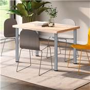 Lot 4 pieds table diam. 60mm H 830mm Acier alu.