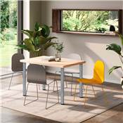 Lot 4 pieds table diam. 60mm H 830mm Acier alu.