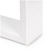 Jeu pieds rectangulaires Square table larg. 800mm Acier blanc