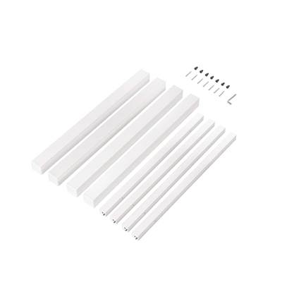 Pieds carrés cadre table 50x50mm 750x750mm Acier blanc