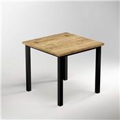 Pieds carrés cadre table 50x50mm 750x750mm Acier noir