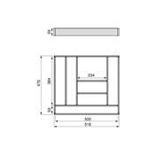 Organisateur tiroirs Alumount 600x500 alu. Anthracite