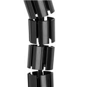 Colonne passe-câbles Hexa plastique noir
