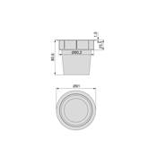 Accessoire porte-objets Pot plastique noir plastique