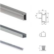 Kit quincaillerie Placard 81 2-coulissants fermeture souple profil aigu ép. 16mm mat