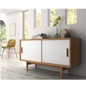 Kit ferrures 2 portes coulissantes armoire fermeture souple rails encastrés 2,35m Anodisé mat