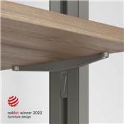 Lot consoles 5 étagères bois la structure Zero planches non incluses Zamak gris pierre