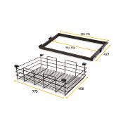 Kit panier métallique pour armoire dressing Moka