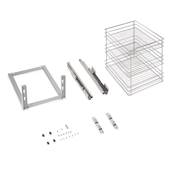 Chariot coulissant Supra fixation inf. f. amortie mod. 400mm acier chromé