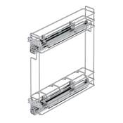 Porte-bouteilles extractible Suprastar fermeture amortie mod. 150mm acier chromé