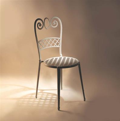 Chaise de jardin, collection Sena, lot de 2, couleur blanc