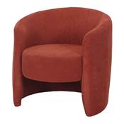 Lot 2 Fauteuils tapissés style contemporain terracotta