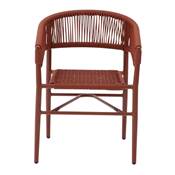 Lot 2 chaises corde et métal style japandi terracotta