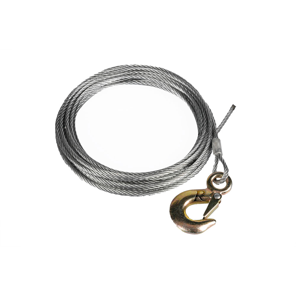 CABLE ACIER AVEC CROCHET 10MM / 25M