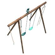 Portique en bois pour enfants ERNEST,  Dim.276x189x222cm, âges 3 à 12 ans