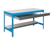 Établi métal bleu bois capacité charge 600 kgs dim.842x1210x760mm à visser