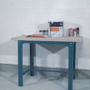 Établi métal bleu mdf capacité charge 600 kgs dim.865x1200x750mm à visser