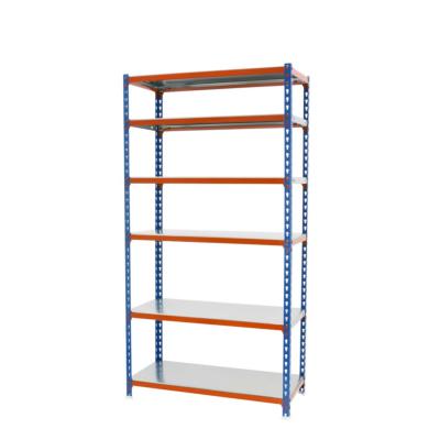 Étagère en métal bleu orange galvanisé 6 charge 180 kgs dim.2500x900x500mm sans vis