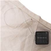 Voile d'ombrage rectangulaire crème 160g/m2 dim.4x5m300 LED solaires