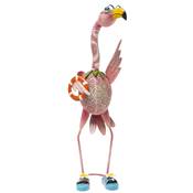 Flamant rose solair décoration jardin 1 led couleur hauteur 48.5cm