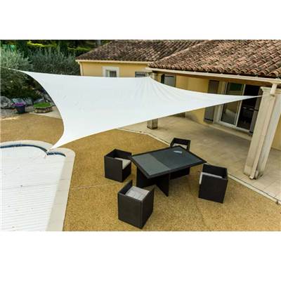 Voile d'ombrage carré blanc 160g/m2 dim.5x5x5m