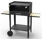 Barbecue sur chariot en acier au carbone 126x40x104cm,