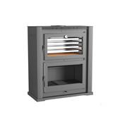 Poêle à bois en acier avec four 11.5 Kw 1005x1155x550 mm HL-200