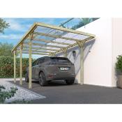 Carport JEAN, 1 voiture en pin FSC traité autoclave vert