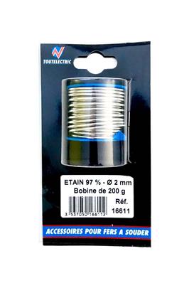 Soudure etain 97% / cuivre 3% - 2mm 200g spécial eau potable