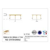 Abri Toit Plat Bois Douglas France Carport Auvent voiture 700x550cm H 250cm
