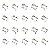 Lot 20 charnières coudées X91 fermeture amortie embases droite visser Acier nickelé