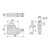 Lot 10 serrures bascule meubles Fast Latch acier plastique blanc