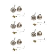 Lot 5 condamnations rosace ronde portes intérieures diam. 35mm Zamak Nickel satiné