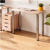 Lot 4 pieds table diam. 60mm H 710mm Acier Chromé