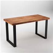 Jeu pieds rectangulaires Square table larg. 600mm Acier noir