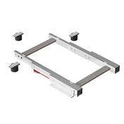 Rails table coulissante d'angle alu. acier inoxydable anodisé