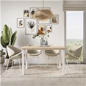 Pieds carrés cadre table 50x50mm 1150x750mm Acier blanc