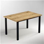 Pieds carrés cadre table 50x50mm 1150x750mm Acier noir