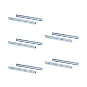 Lot 5 coulisses tiroirs roulement billes haut. 45mm prof. 650mm sortie totale zingué