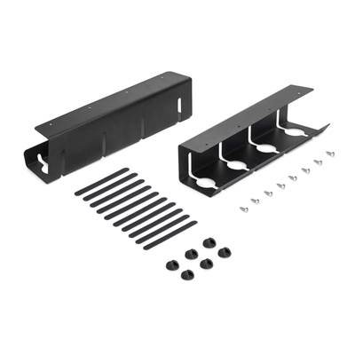 Lot 2 Chemin scâbles sous le bureau long. 430 mm Acier noir