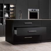 Kit tiroirs cuisine salle bains Vertex haut. 93mm panneaux inclus mod. 600mm Anthracite